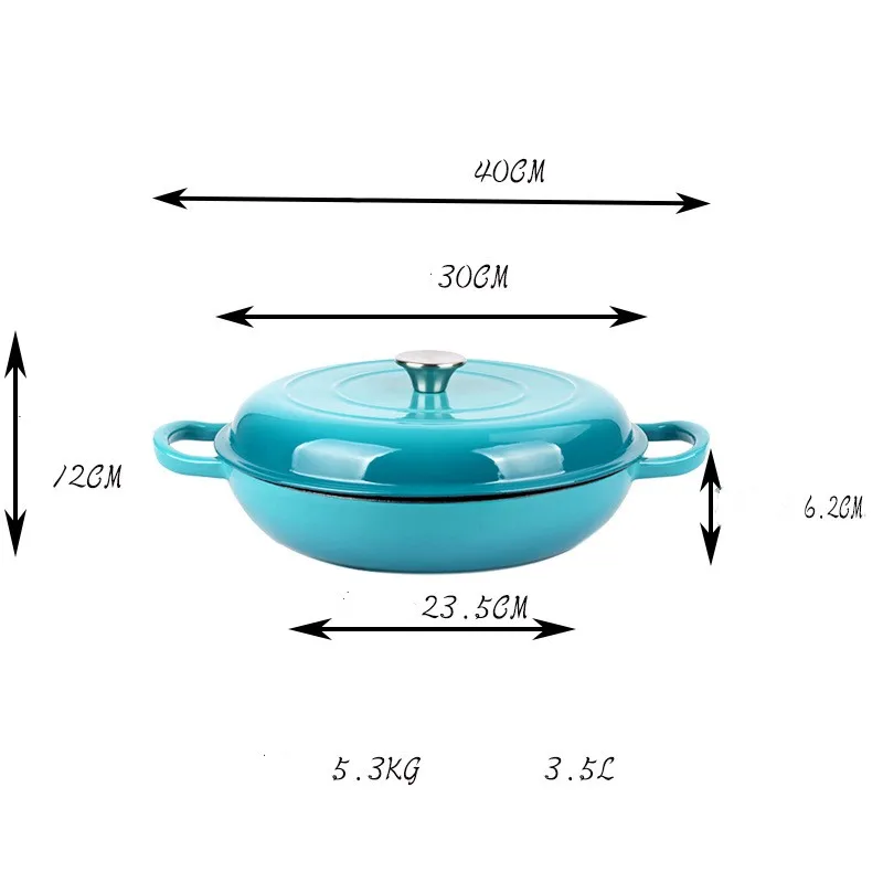 Wholesale enamel cast iron cookware set serie de 7 casserole pot cookware sets high quality non stick casserole dish