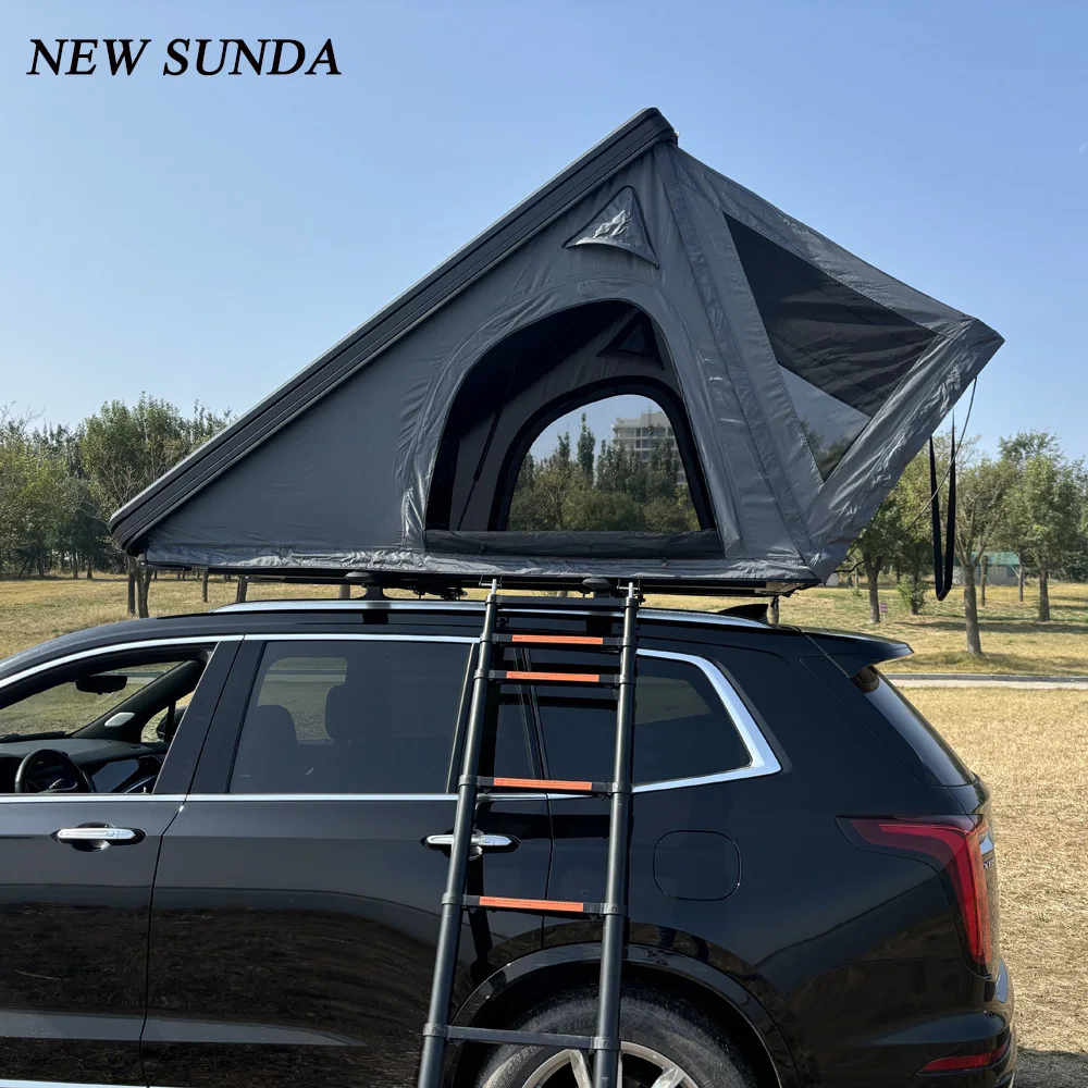 Easy To Carry Two-minute Quick Setup 12CM Super Thin Aluminum Triangle Car Rooftop Tent