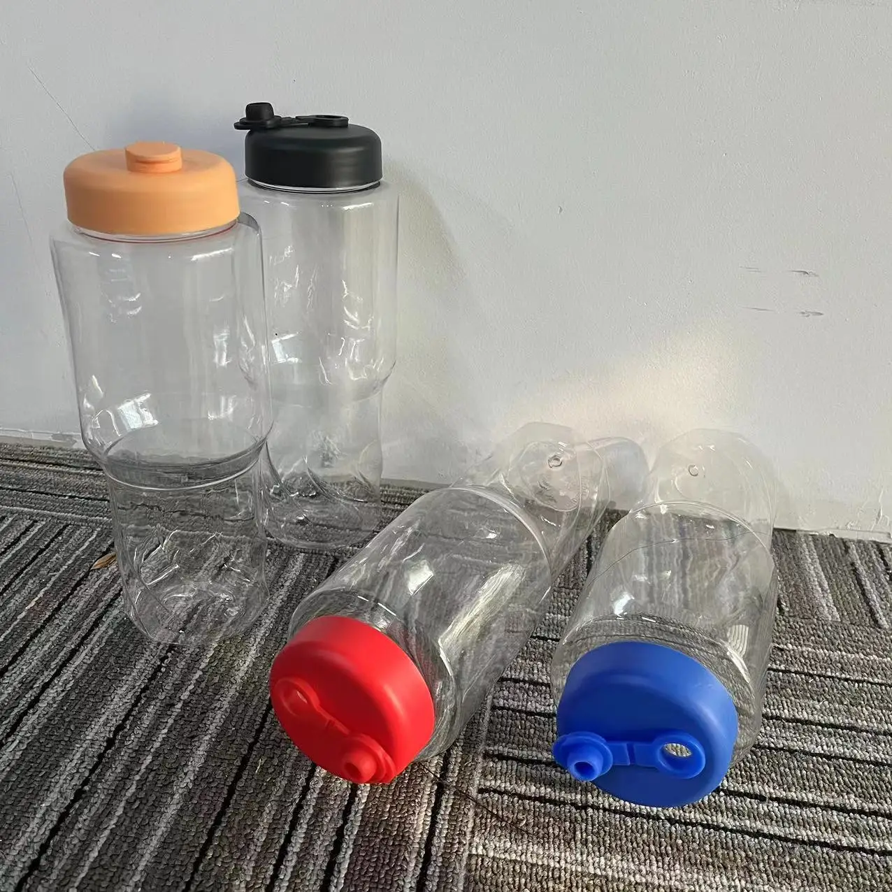 1000ml 1L liter kitchen storage screw top milk plastic bottle drink fruit juice bottle with lid
