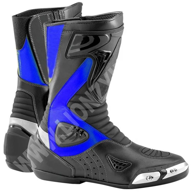 Customize Pro Biker Leather Motorbike Motorcycle Boots Men Racing Bots Motor Bike Shoes For Unisex