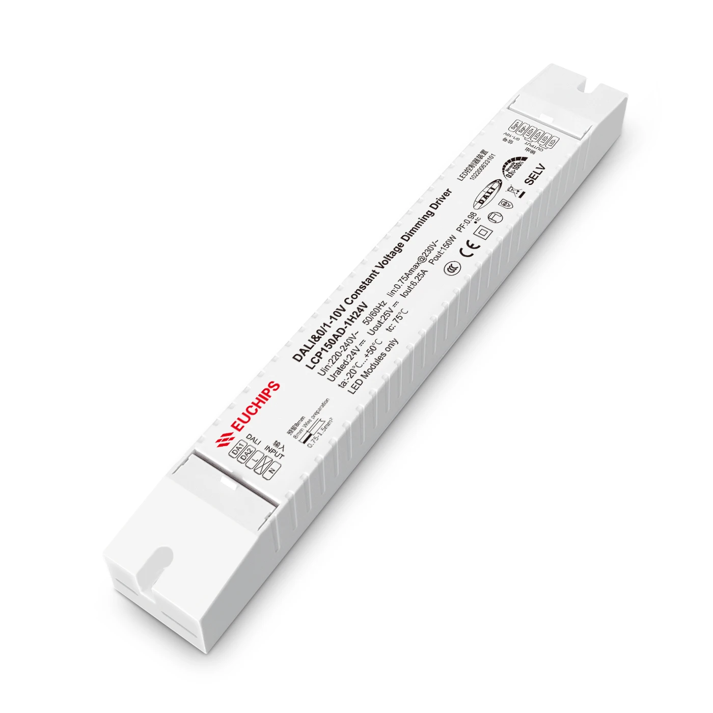Euchips Dimming Driver Over Load Protection Constant Voltage 24V Dali 0-10V driver