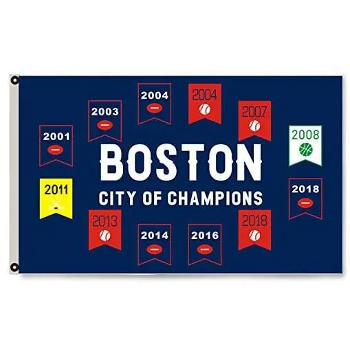 
Boston Sports Championships Flag Banner Football Baseball Basketball Hockey Fans 3X5 Feet Man Cave 