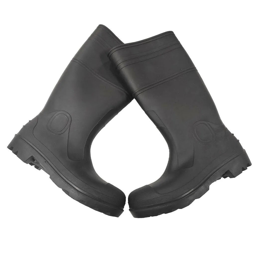 Industrial boots for men safety China rubber farm boots steel toe wellington boots men