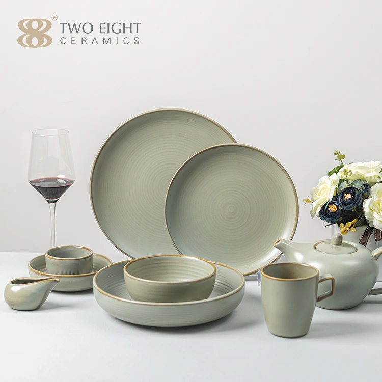 Luxury Ceramic Porcelain Dinner Table Set Wholesale Commercial Ceramics Plates Exquisite Dinnerware Sets For Hotels