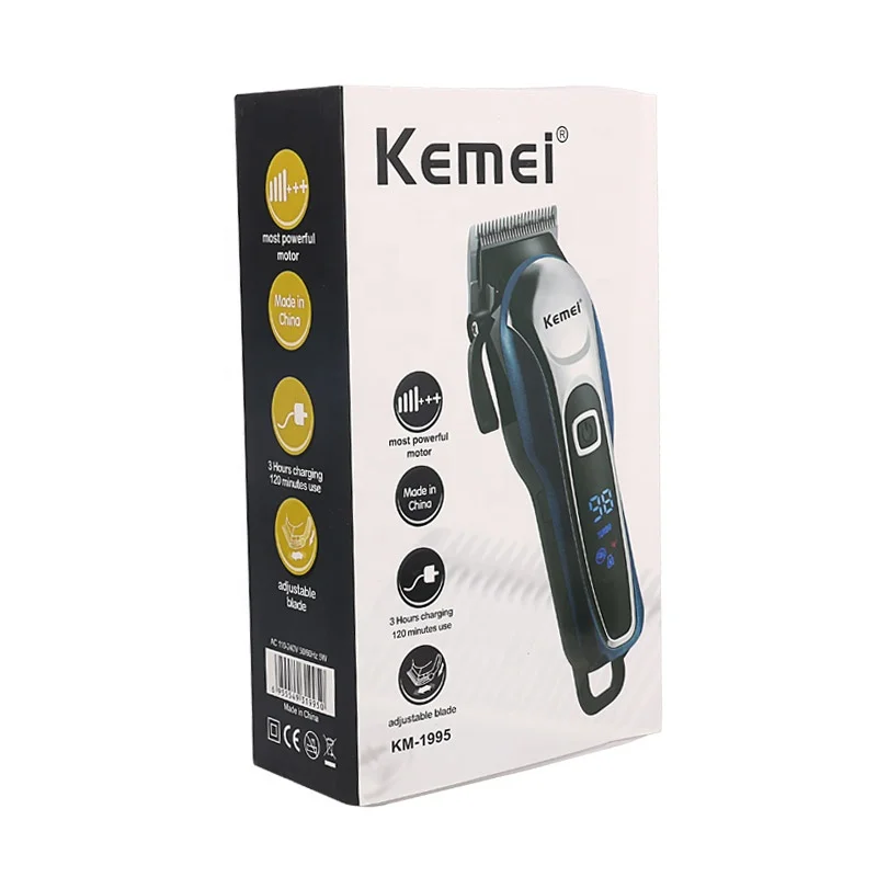 Kemei-1995 Парикмахерская машинки для стрижки собак профессиональные ножницы волос триммер электрическая машинка с ЖК-дисплеем