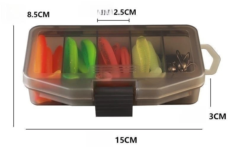 Wholesale 33pcs Worm Bait Kit Silicone 7cm T Tail Soft Fishing LureHead Hook Fiss And 5g Jig Lead hing Tackle