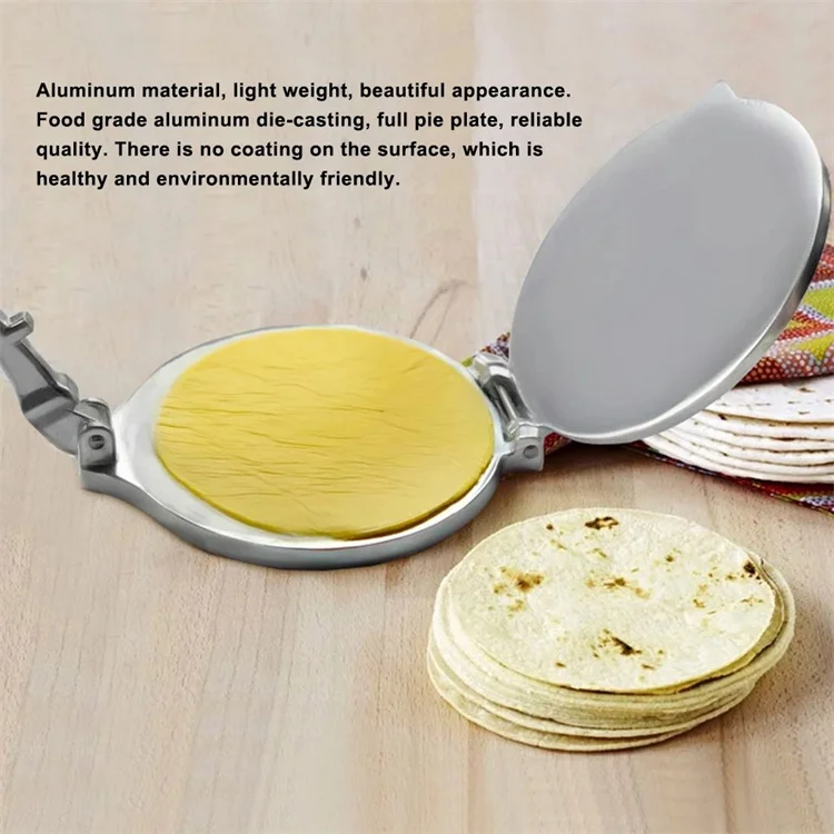 Kitchen Tortilla Maker Press Aluminium Dough Meat Press Maker Bakeware Tools Tortilla Pancake Pie Tools Baking Accessories 8'