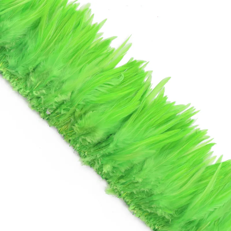 High quality and durable 5-6 inch white tip rooster feather for wedding clothing
