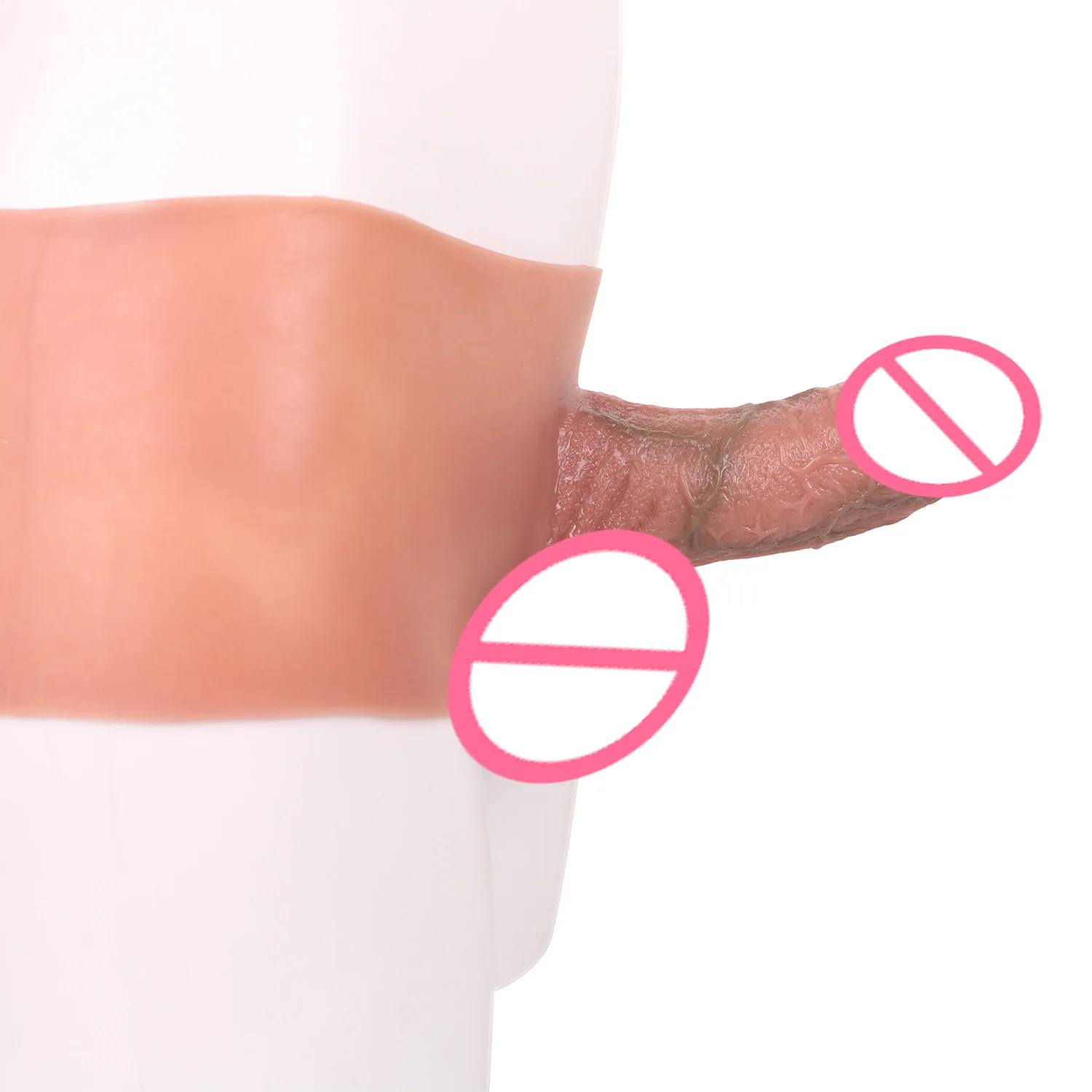 Bold Sleeve Silicone Leather Pants Small Old Three Dildo Hollow for Men Adult Sex Toy Sexy Underwear