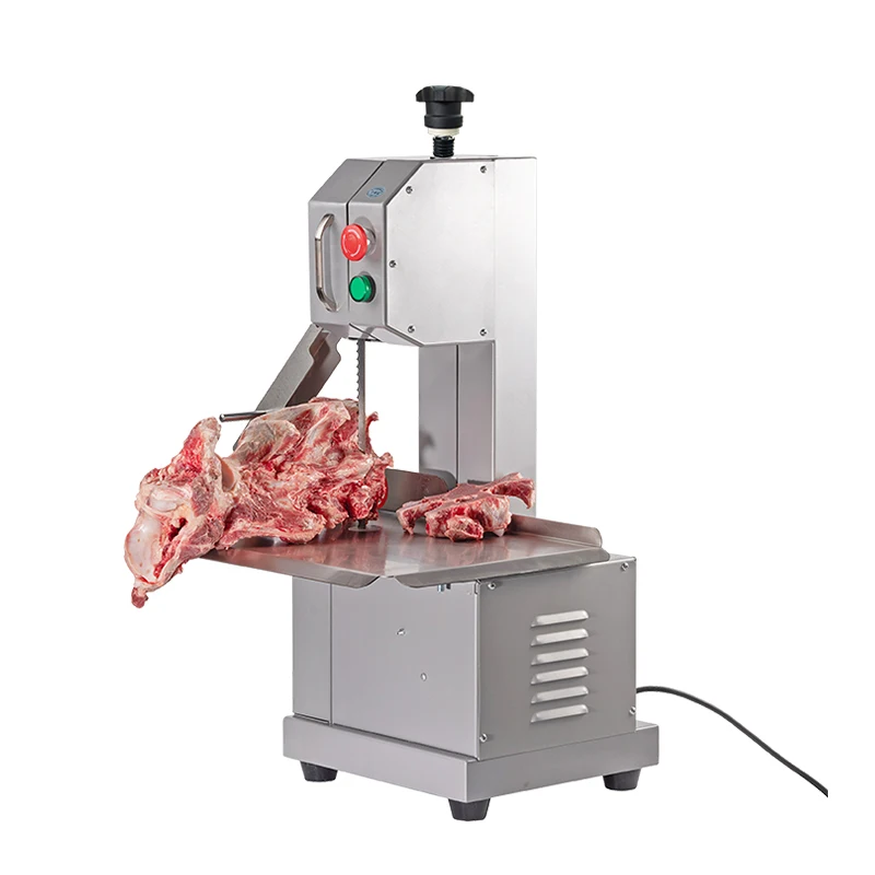 China export electric stainless steel electric meat bone cutting saw machine butchers meat slicer big working table