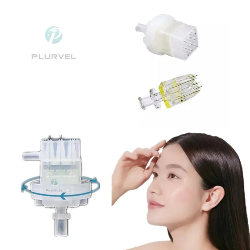 Plurvel hot selling mesotherapy Injection Gun  9Pins Screw Multi Needle Injector Multi needle