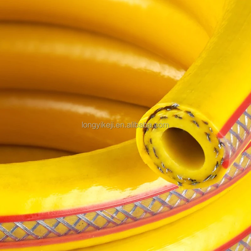 Best quality durable in use red five layers fiber braided reinforced flexible pvc gas hose tube  explosion-proof pipe