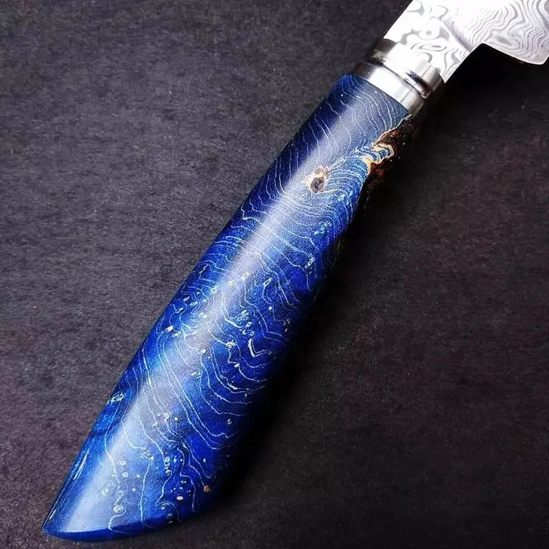 Luxury Custom Sweden Damasteel  RWL34 Damascus Steel Vinland Pattern WIth Stabilized Handle 4.5 Inch Chef knife Paring Knife