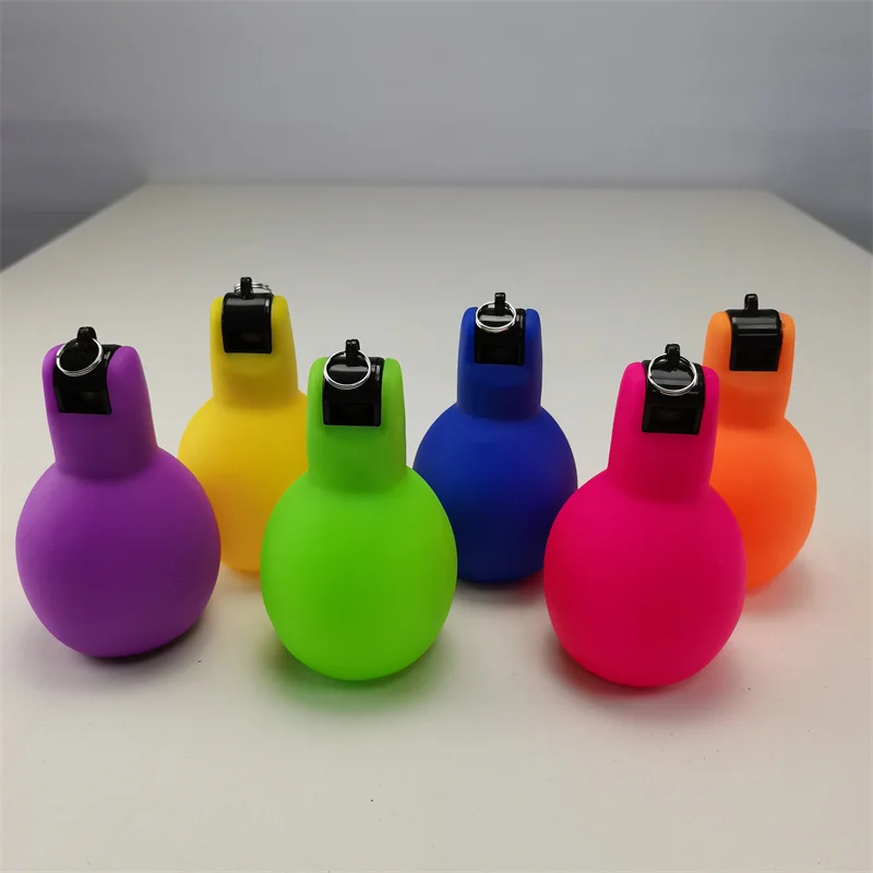KYWH042 Wholesale Plastic PVC Whistle Squeeze Whistle Children Toy Survival Whistle