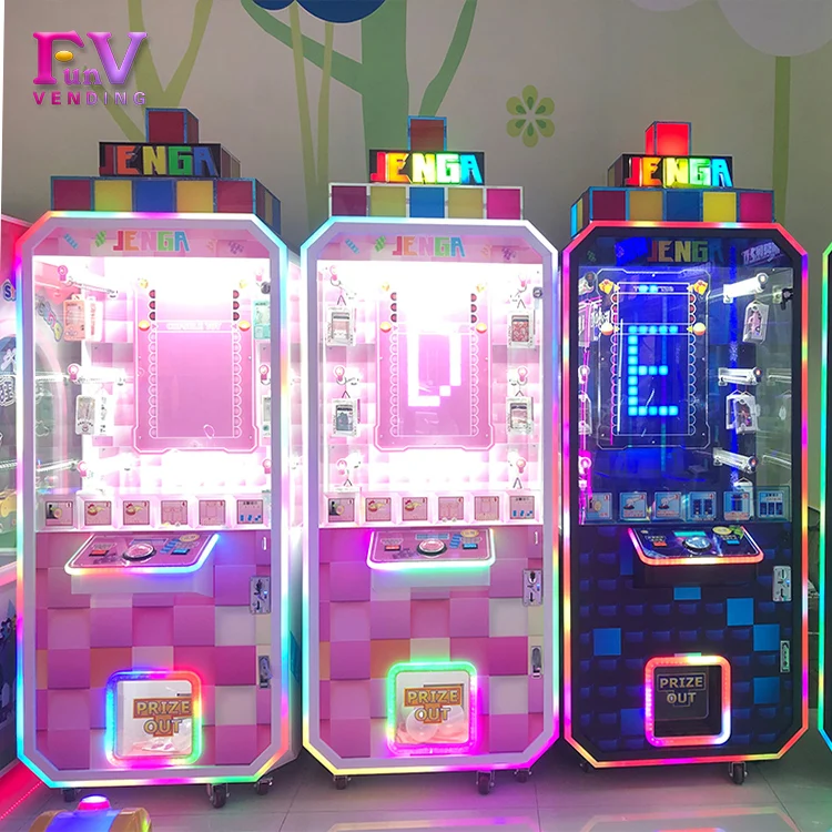 Coin Operated indoor Arcade Challenge minute to win it Doll Prize Toy Gift Plush Pile Up Brick Stacker epic games Machine