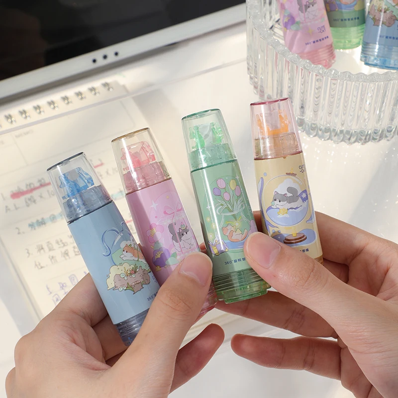 Factory OEM  customization  cute  small  mini correction supplies  transparent  Refillable  kid student correction Tape