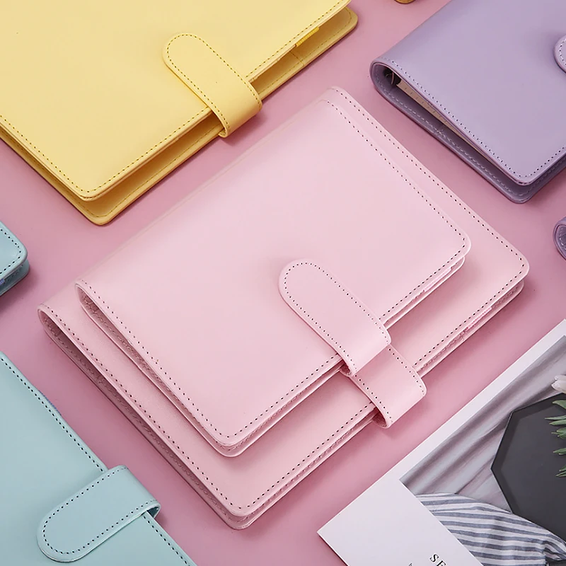 Best Seller Custom Logo Promotional Work Agenda Budget Business A5 A6 6 Rings Cover Spiral Binder Pu Leather Notebook