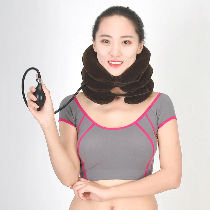 
QIBU Soft Medical Foam Neck Collar Support Brace Inflatable Stretch Cervical Neck Traction Pillow Collar 