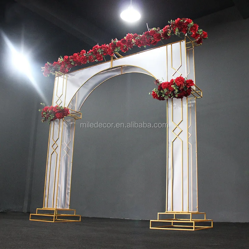 Wedding Led Metal Arch Door For Walkway Light Up Tunnel For Events Party Stage Decoration