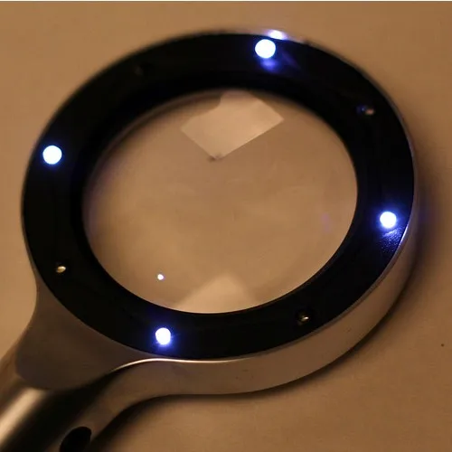 
85mm 2.5X/5X Handheld Optical Magnifier Lamp 12 LED Portable Reading Magnifier 