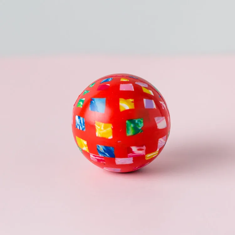 The latest design OEM serving minion color brick toy balls 46mm rubber bouncy balls