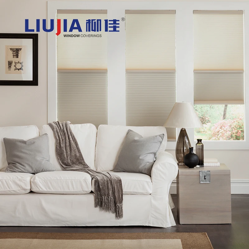 Eco-friendly Honeycomb Blind Motor Top Down Bottom Up Shades Motorized Day and Night Honeycomb Blinds