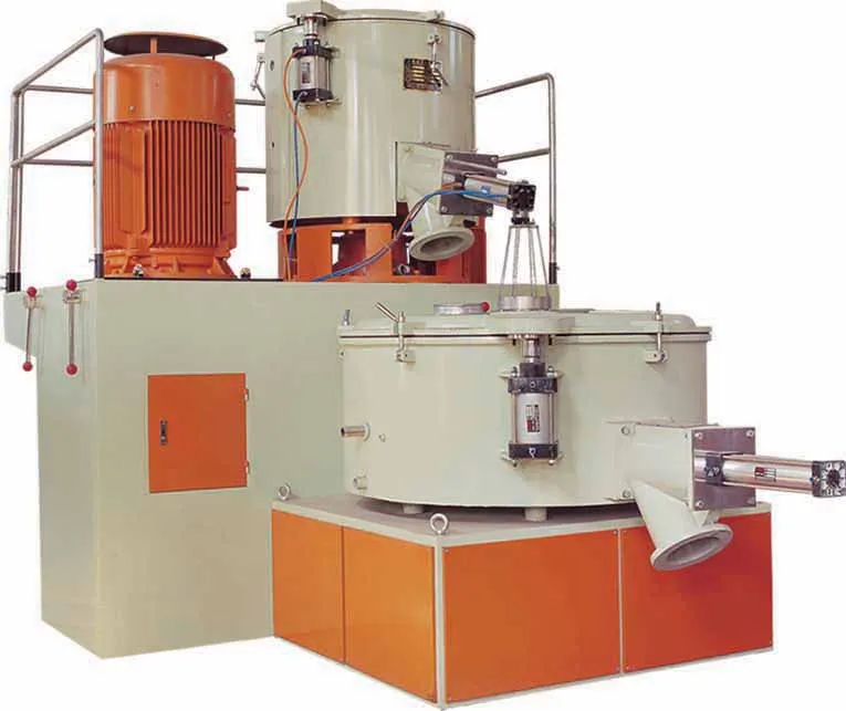 400-800KG/H 55/11KW hot/cooling plastic PVC powder mixer unit for pvc pipe making machine