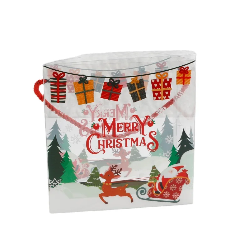 candy foldable printed merry christmas pvc cookie boxes doughnut 2023 bridesmaid paper gift boxes