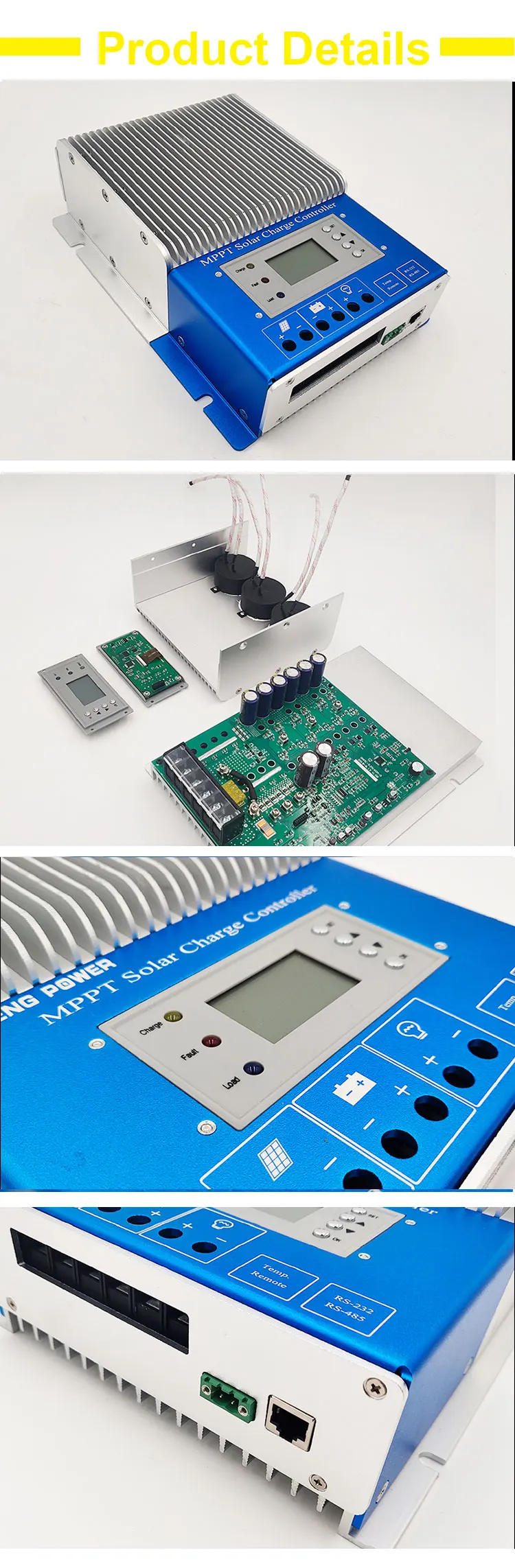 
12V/24V AUTO 60A MPPT solar charger controller for 1600W soalr panels charge 