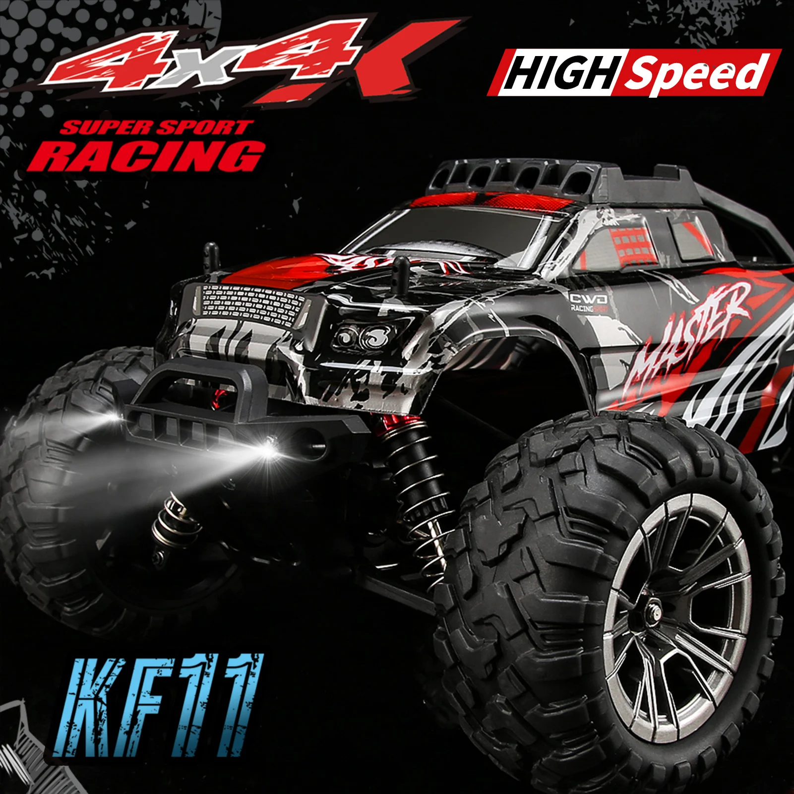 SJY-KF11 2 4 г полноприводная 1:16 шкала с 390 щеткой 30 км/ч брызгозащищенный Радиоуправляемый внедорожник гоночный автомобиль