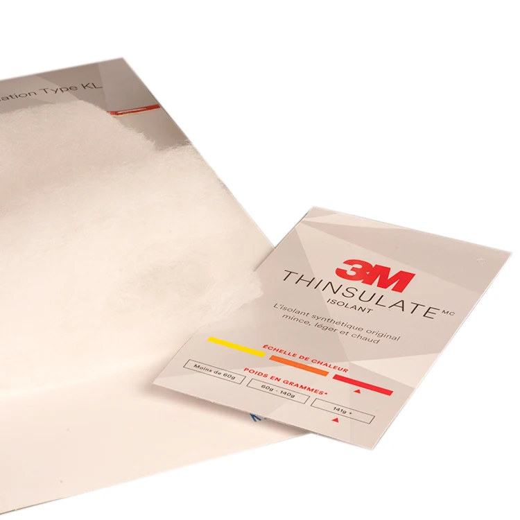 Type KL Padding Polyester 3M Thinsulate Winter Thermal For Outdoor Sports