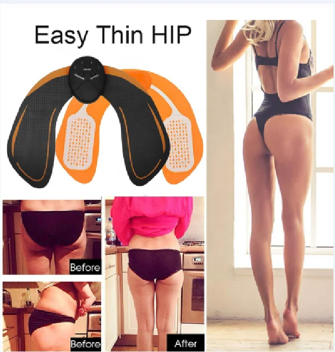 Abdominal Trainer Women Ems Massager Hip Trainer 8 Packs Abdominal Firm Buttocks Muscle Butt Stimulator