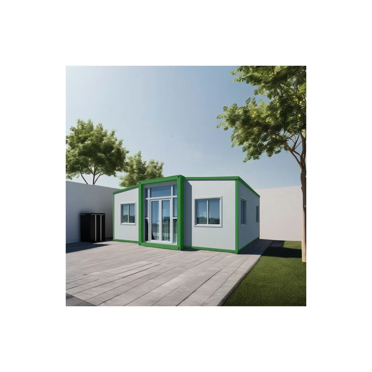 Luxury Modern Prefabricated Mobile Folding Home Double-Wings Bi-Plane Room Design for Construction & Real Estate