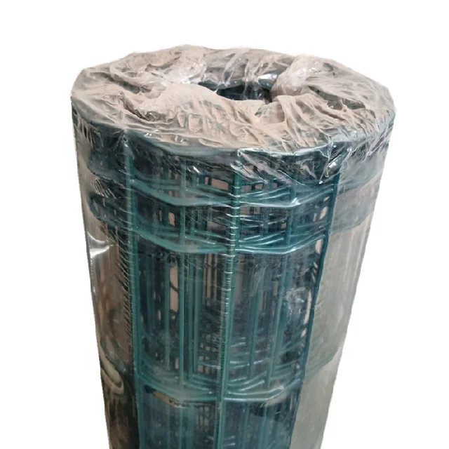 2'x4' PVC coated Euro Fence Welded wire mesh rolls used as garden decorative security fencing