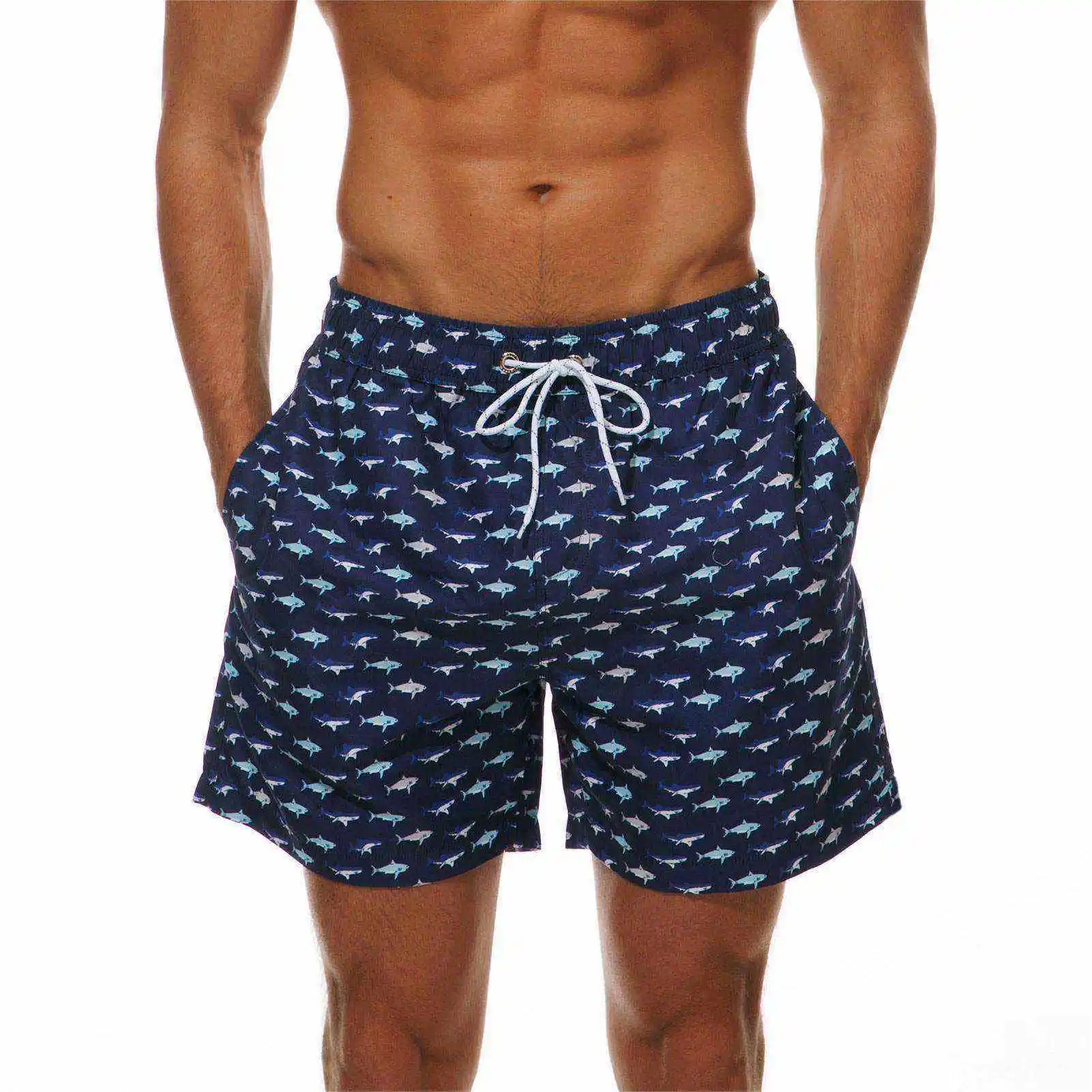 Wholesale Stock Clothes Man Short Summer Nice Striped Print Board Shorts Beach Shorts For Men
