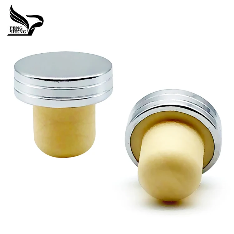 
wholesale t shaped bottle stopper aluminum top cap synthetic wine bottle cap seal 