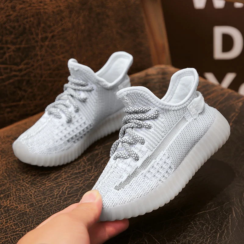 
2020 New Children Shoes Boys Girls Casual Shoes Fashion Knitting Breathable Sneakers Non-slip Kids Shoes 