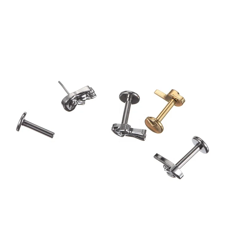 Fuxuan ASTM F136 Implant Grade Titanium Press Fit Finger Shaped Threadless Ends Piercing Jewelry Factory