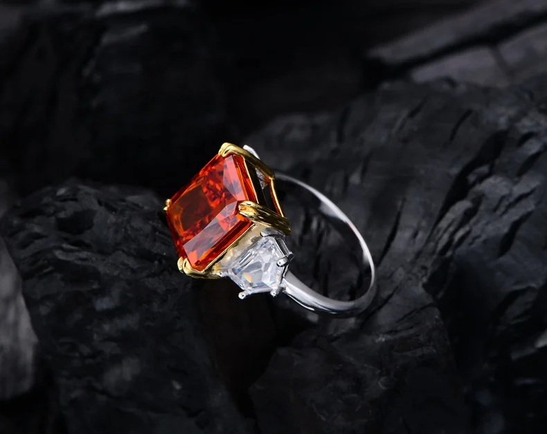 25 Colors 8A/5A Cz 13ct Big Stone Diamond 925 Sterling Silver Engagement Ring Custom Pink Heart Ring Wedding Rings Jewelry Women