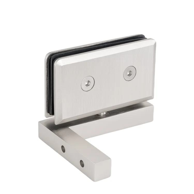 Brass 360 degree one side wall mount glass pivot glass clamp bevel edge shower room tempered glass hinge