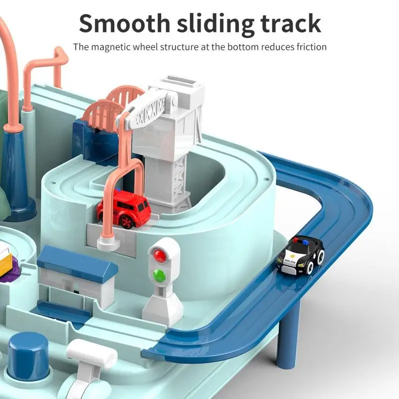 Hand-eye Coordination Training Educational Toy Puzzle Car Climbing Flexile Set Racing Model Toy Car  Adventure Game Track Garage