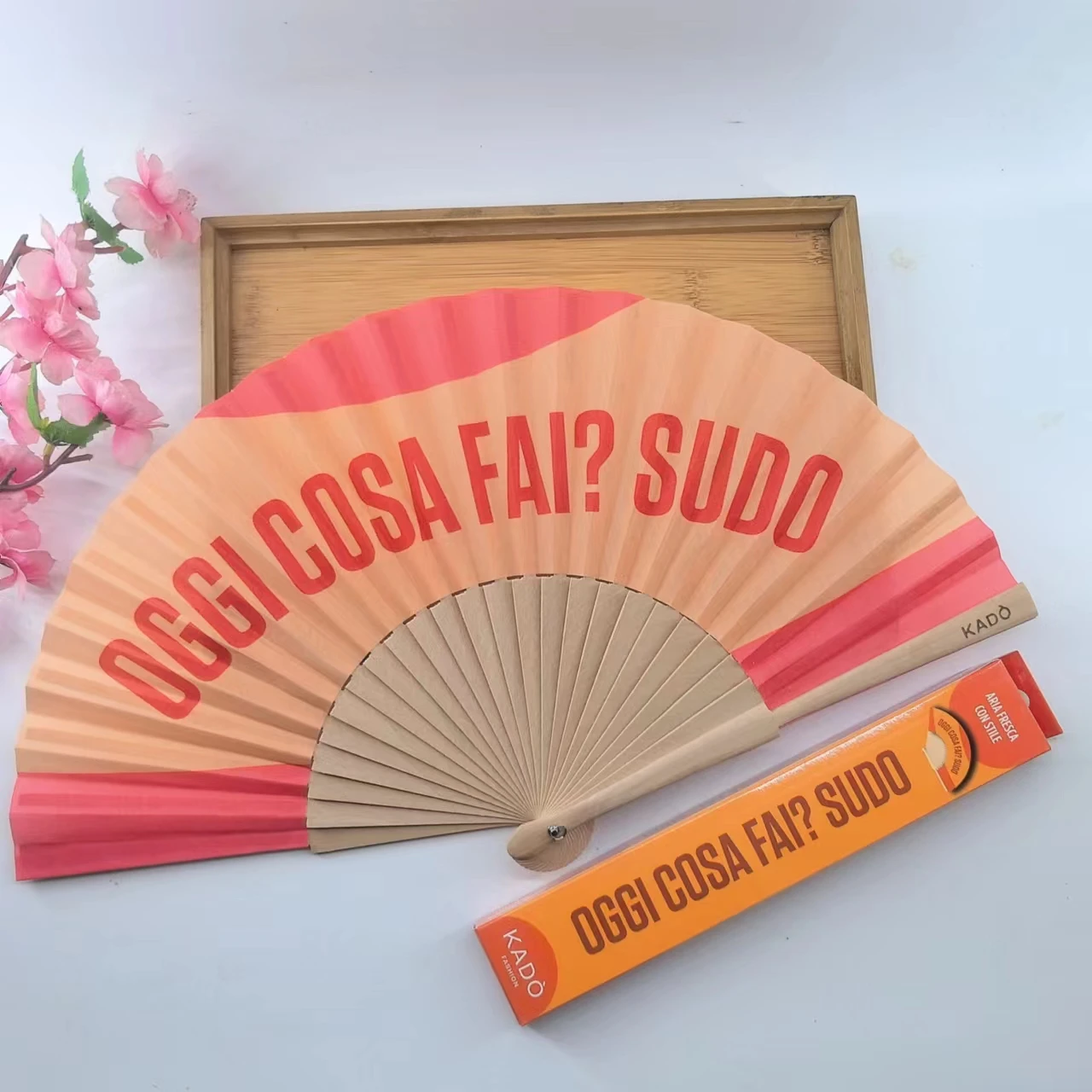 Hot Sale 23cm Crafts Handy Fans Wood Hand Fans Folding Fans for Brands Promotion