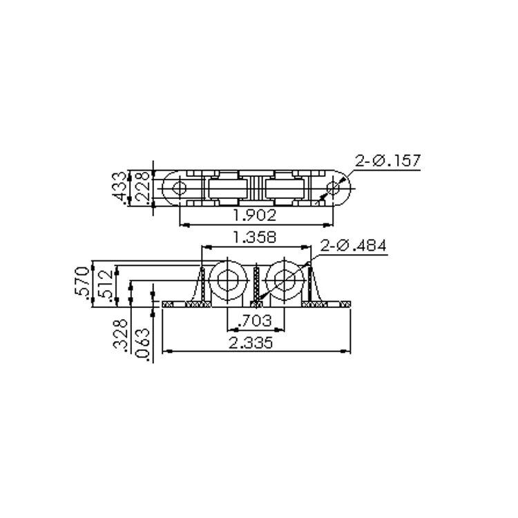 Plastic Window Roller Wheels for UPVC Sliding Window Sash Roller 1137