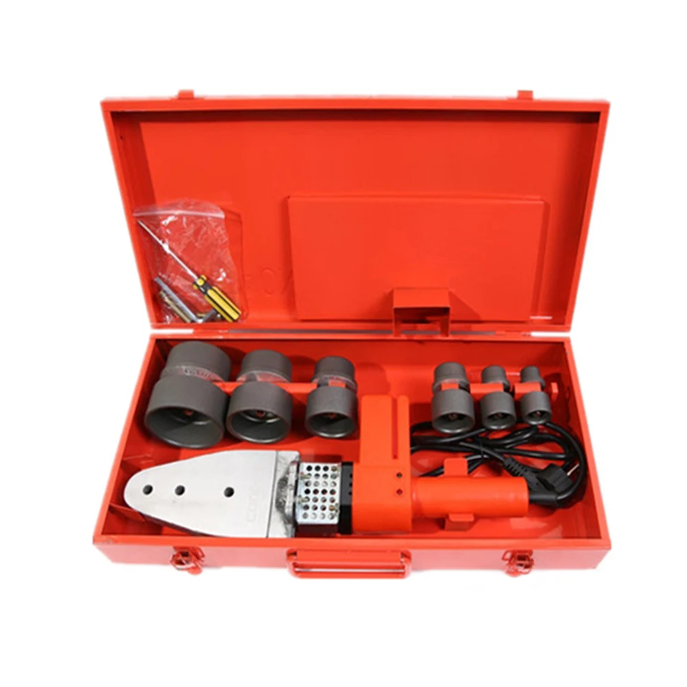 800w/1000w 20-63mm red plastic and tine box six sockets two indicator wholesale  pipe welding machine