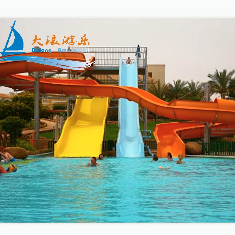 China Manufacturer  Water Slide Parts Water Play Ground Kids Slide Kids Play Equipment Commercial Water Slide 1 Person/Lane