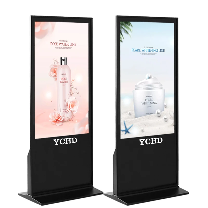 LCD indoor YCHD 65 inch floor standing digital signage kiosk hotel shopping mall