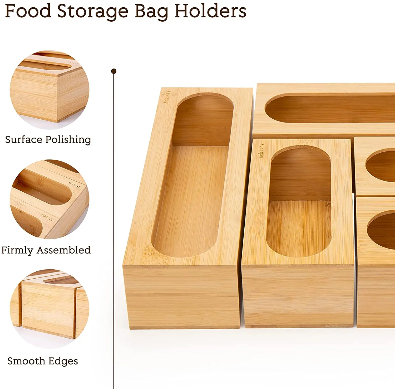 plywood Baggie Organizer For Zip Lock Storage Bags Kitchen Drawer Organizer