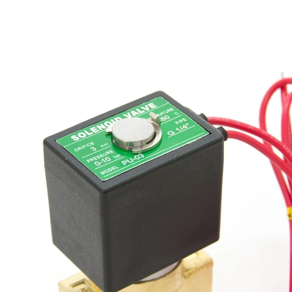 Hoyan  1/8 1/4 inch gas air water  24V 220V AC DC small brass solenoid valve with wire type