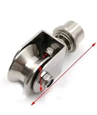 58*30*118 mm with spring rotatable circulating door revolving door Aggie swing V U groove sliding gate castor roller wheel