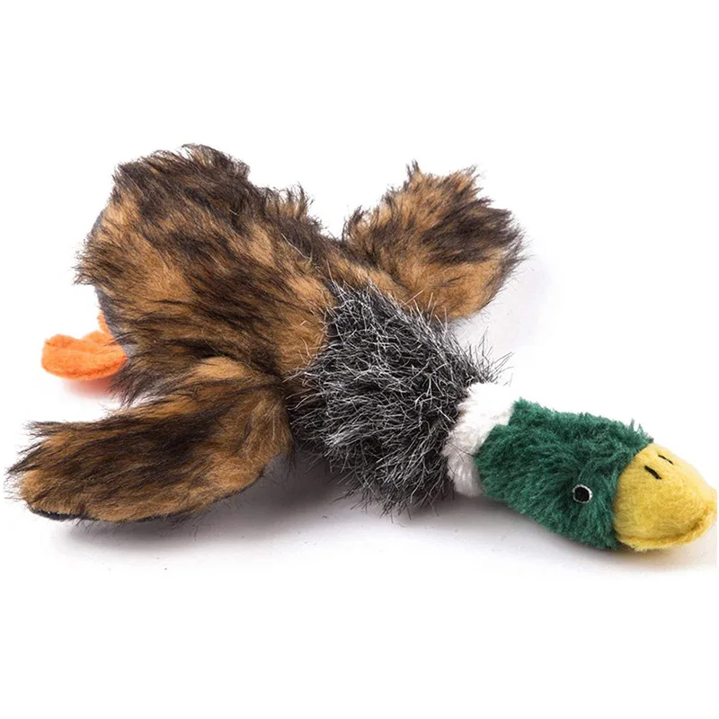 Pet Plush Toy Animal Shaped Plush Stuffed Pet Squeaky Duck Dog Chew Toy